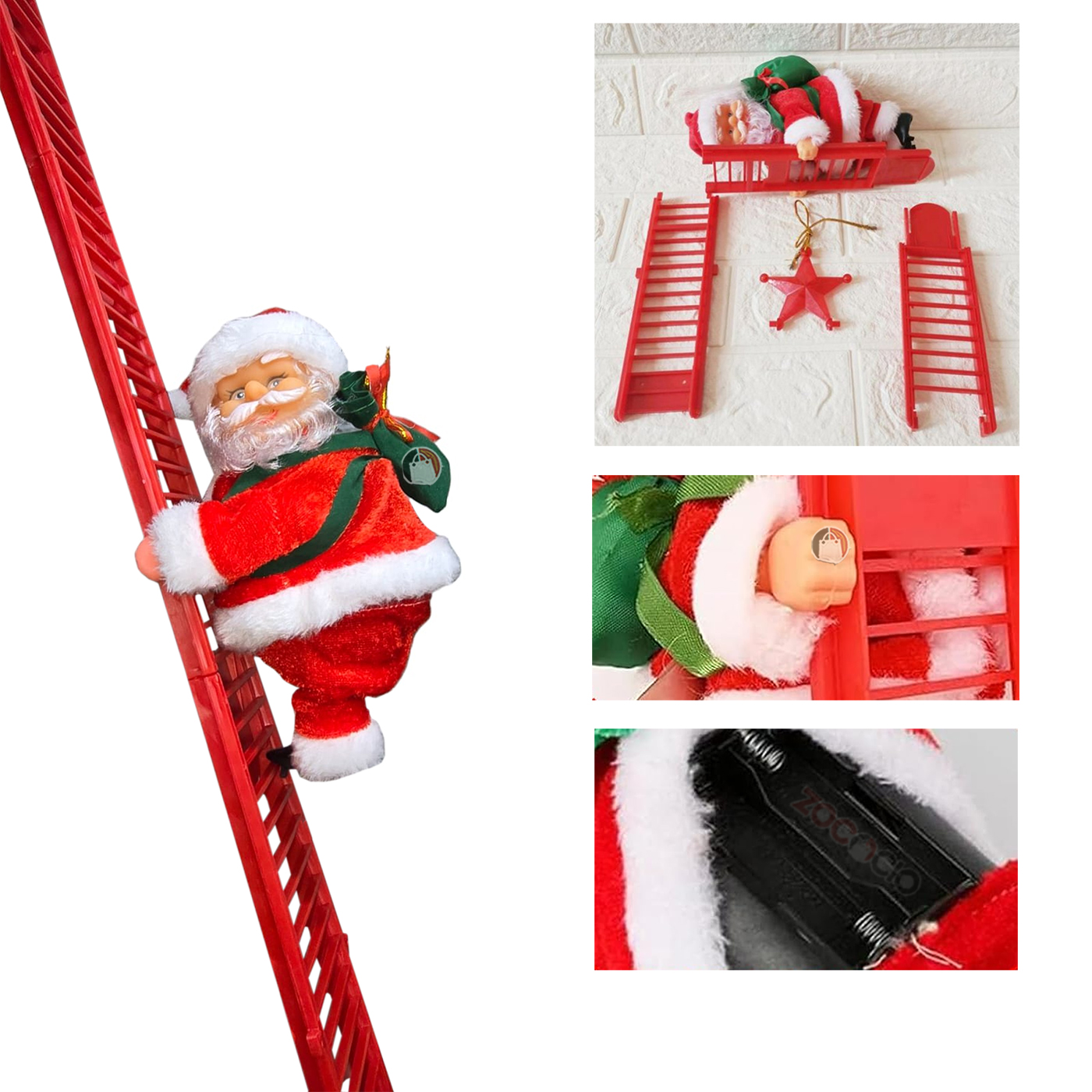 Miniatura 5 de Papa Noel Muñeco Mecánico Sube Y Baja